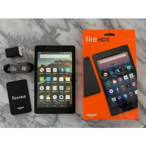 Amazon Fire Hd Tablet - 8" - 2GB RAM - 16GB ROM + Green Rotating Proof Case