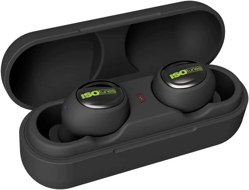 ISOtunes Free 2.0 True Wireless Earbuds: Improved 25 dB Noise Reduction Rating, 22 Hour Total Battery Life, Noise Cancelling Mic, OSHA Compliant Bluetooth Hearing Protector