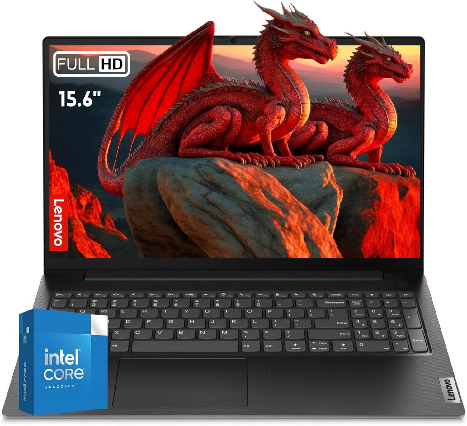 Lenovo Newest V15 Series Laptop, 15.6″ FHD Display with Low-Blue Light, 40GB RAM, 2TB SSD Storage, Intel 4 Cores Upto 3.3Ghz Processor, HDMI, Ethernet Port, WiFi & Bluetooth, Windows 11 Home