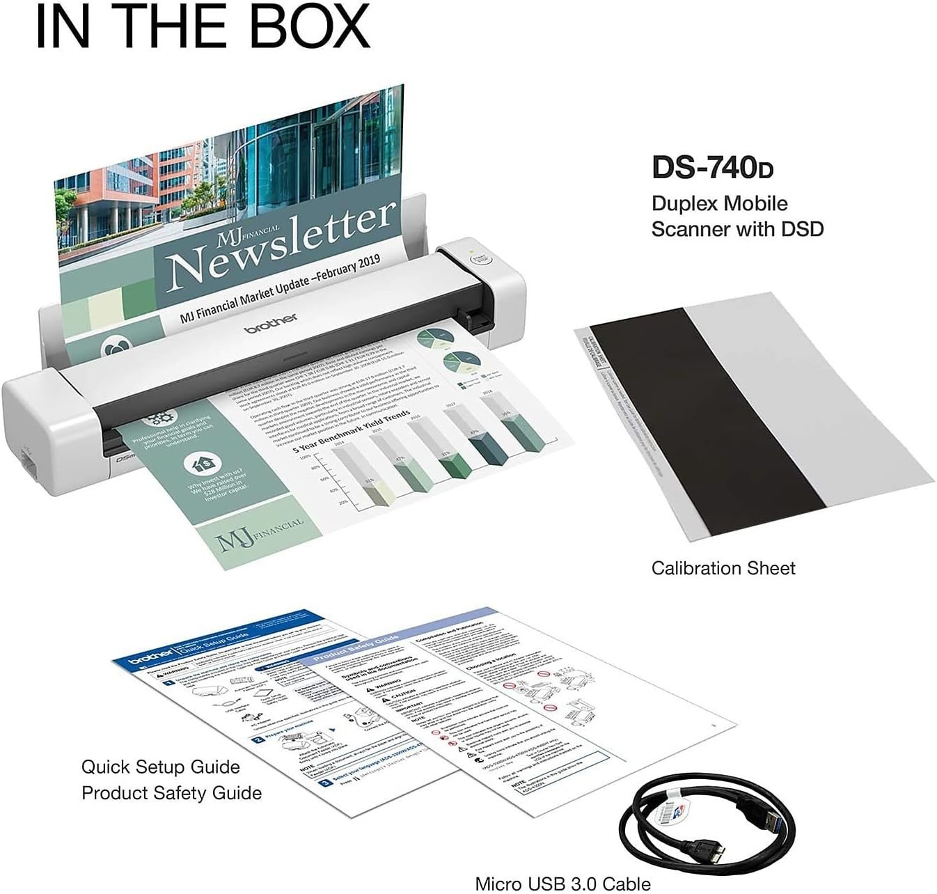 Brother DS-740D Duplex Compact Mobile Document Scanner