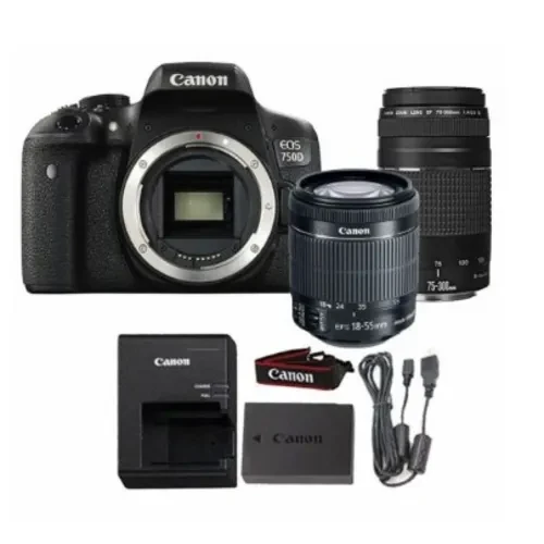 Canon Eos 750d With 18 - 55mm & 75 To 300mm Lens