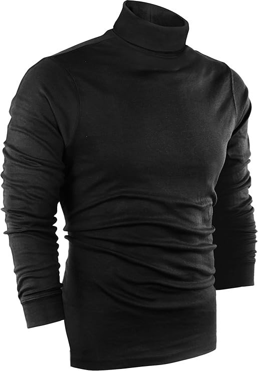 Utopia Wear Men's Turtleneck Slim Fit Lightweight Pullover Top